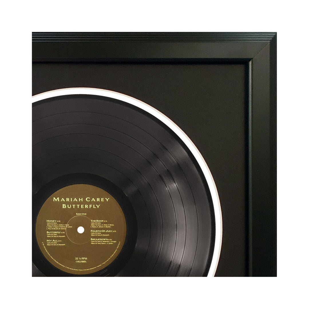 Mariah Carey Butterfly Vinyl Record & Cover Professionally Framed 17.5 x 26.5 Display with a Black Mat