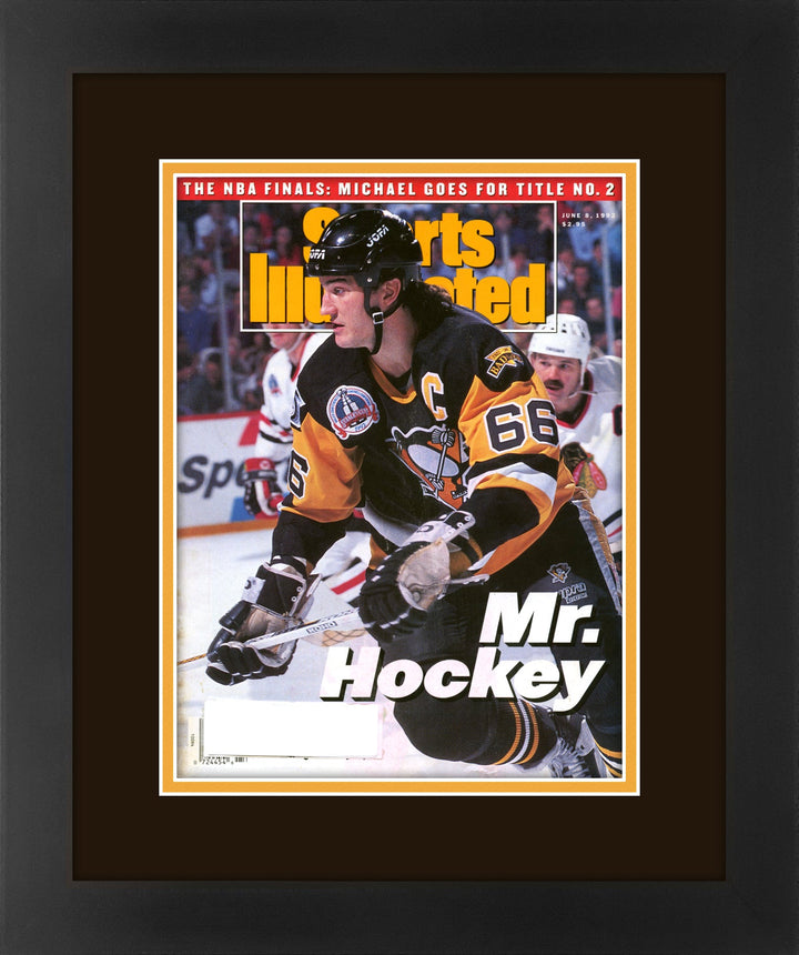 Mario Lemieux Pittsburh Penguins Matted and Professionally Framed Sports Illustrated Magazine June 8, 1992 Original Issue