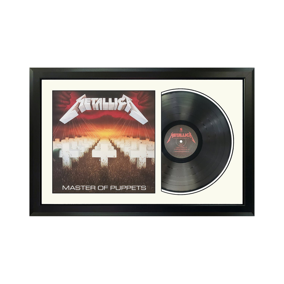 Metallica Master of Puppets Genuine Vinyl Record & Cover Professionally Framed Display with a White Mat