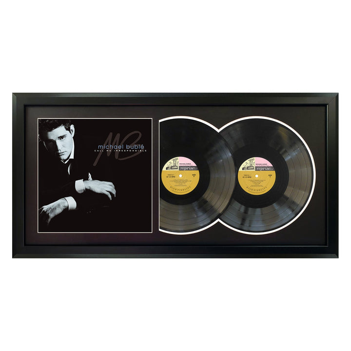 Michael Buble Call Me Irresponsible Genuine Double Vinyl Record & Cover Professionally Framed 17.5 x 34.5 Display with a Black Mat