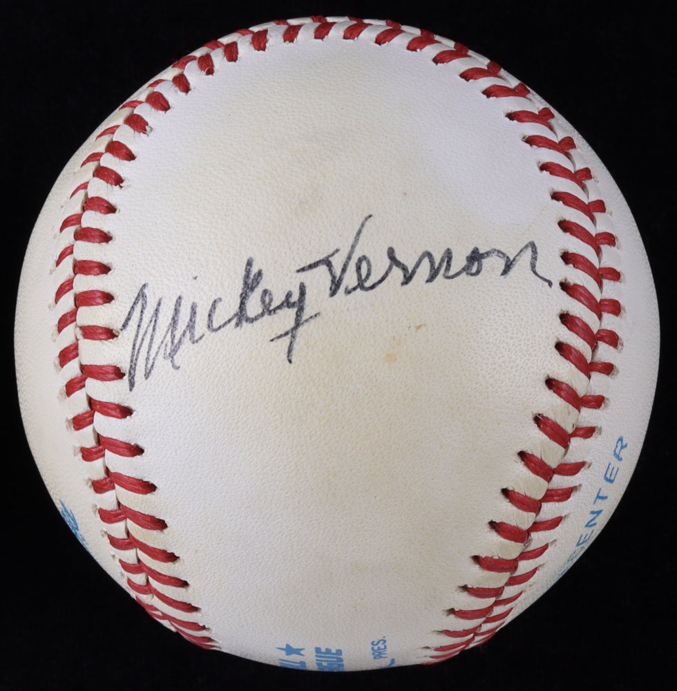 Mickey Vernon Washington Senators Signed OAL Baseball (JSA)