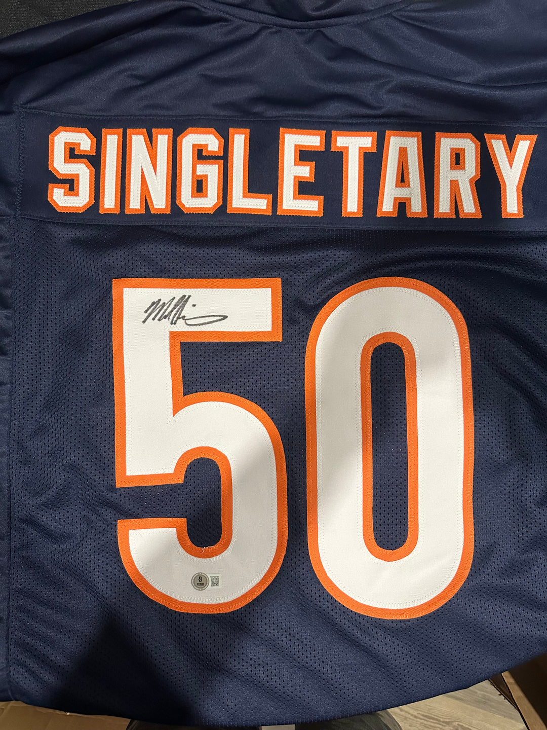 Mike Singletary signed custom Bears jersey