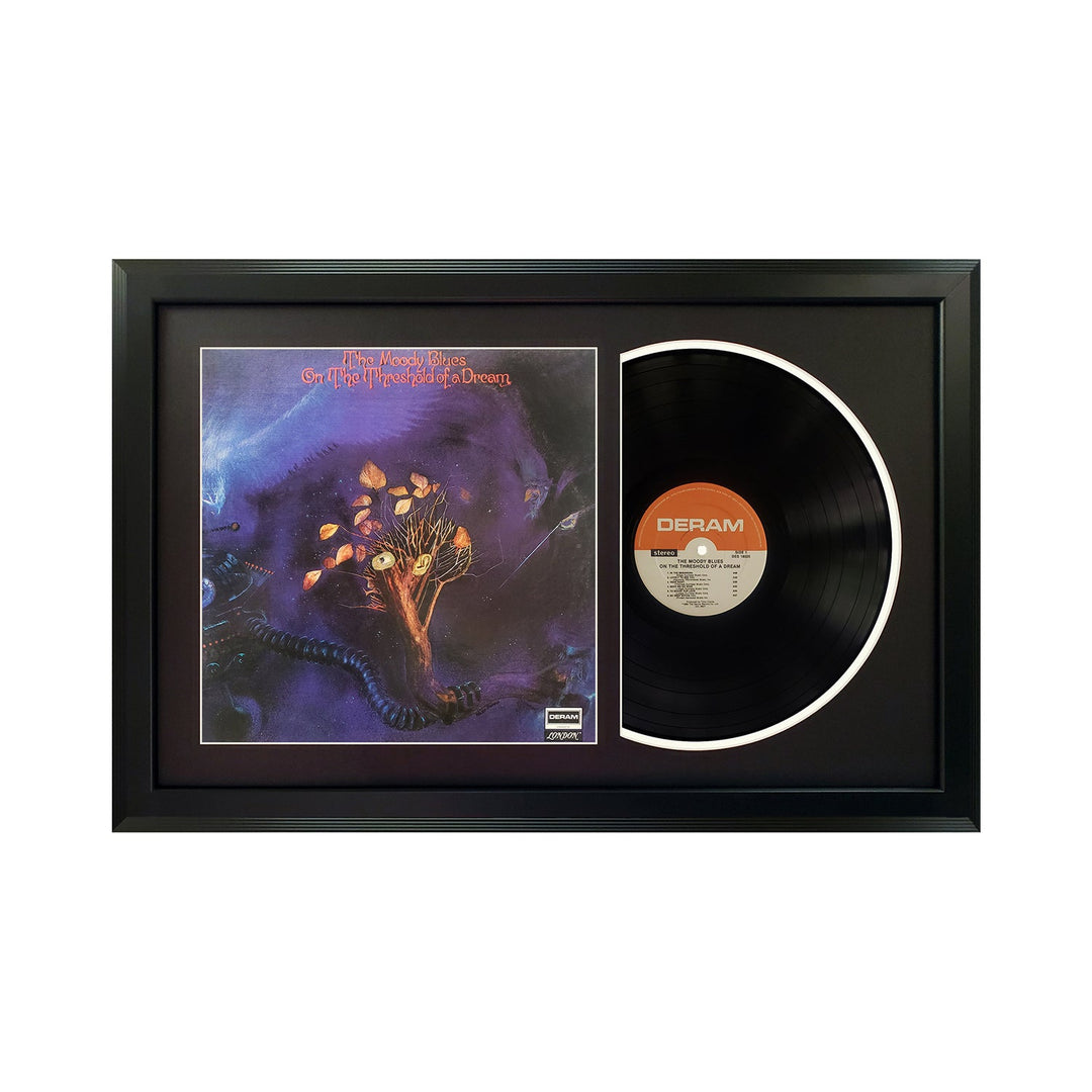 Moody Blues On the Threshold of a Dream Genuine Vinyl Record & Cover Professionally Framed Display with a Black Mat