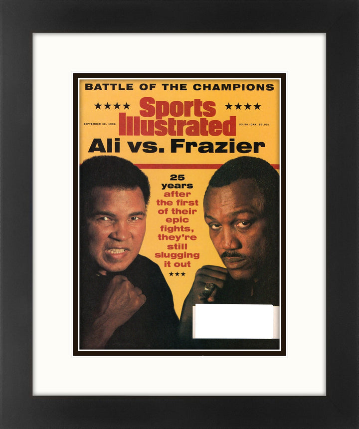 Muhammad Ali and Joe Frazier Matted and Framed Sports Illustrated Magazine. September 30, 1996 Original Issue