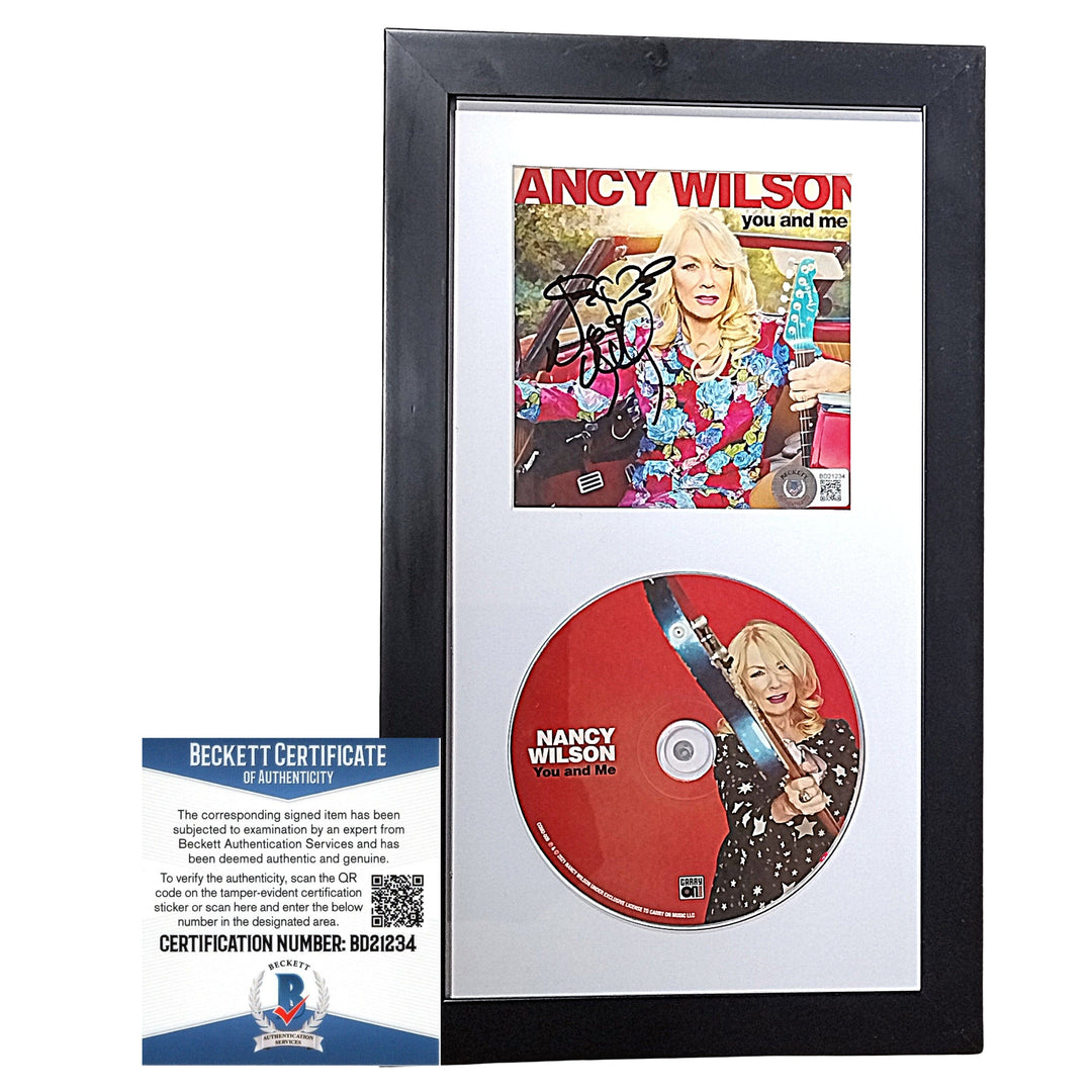 Nancy Wilson Signed You and Me CD Booklet Framed Matted Beckett Authentic Auto COA