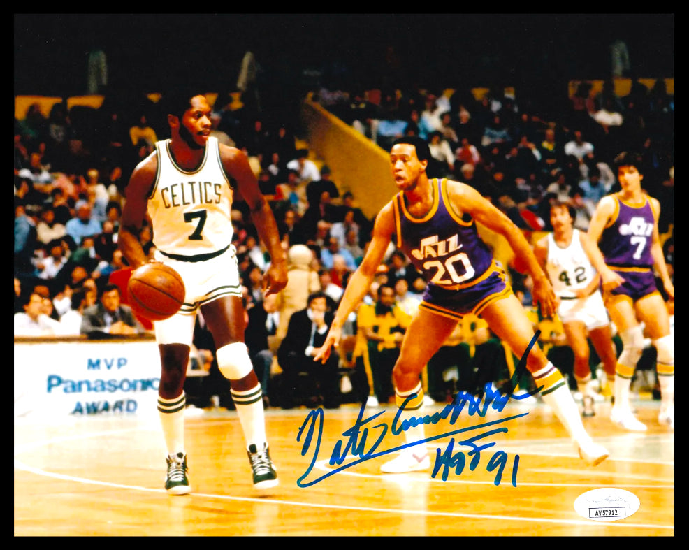 Nate Archibald Boston Celtics Signed and Inscribed HOF 91 8x10 Photo (JSA COA)
