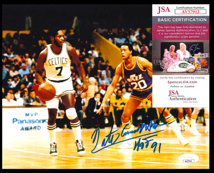 Nate Archibald Boston Celtics Signed and Inscribed HOF 91 8x10 Photo (JSA COA)