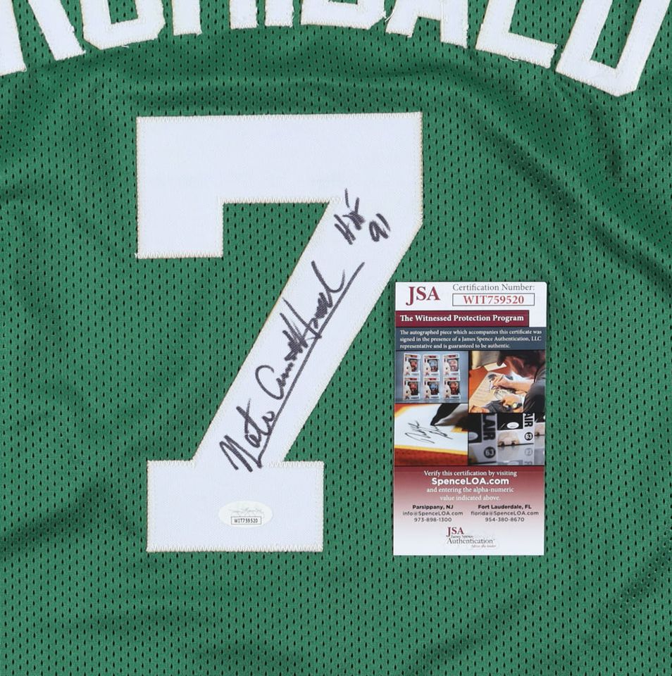 Nate Tiny Archibald Boston Celtics Hall of Famer Signed Custom Jersey Inscribed HOF 91 (JSA)