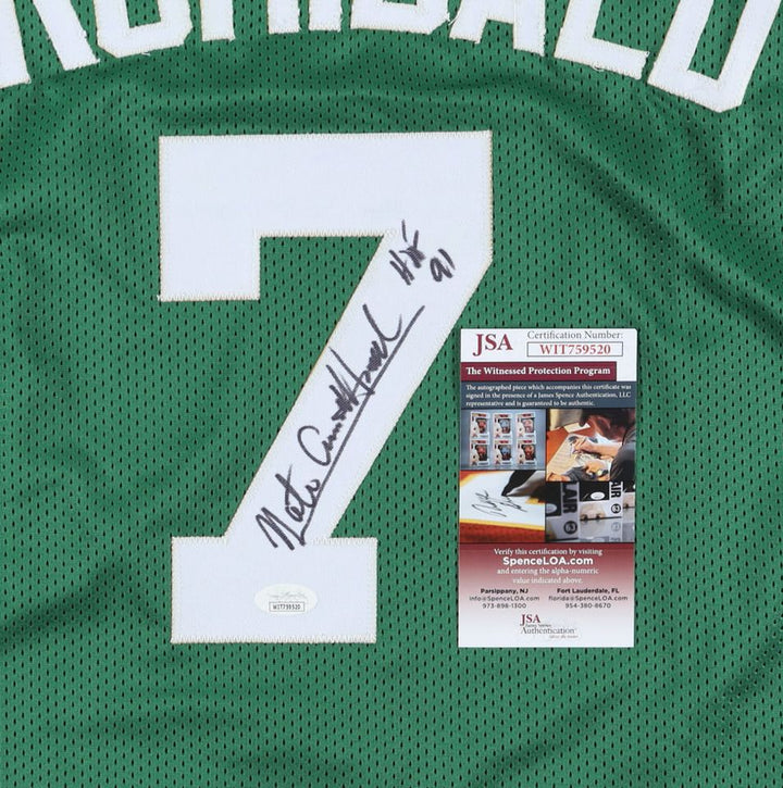 Nate Tiny Archibald Boston Celtics Hall of Famer Signed Custom Jersey Inscribed HOF 91 (JSA)