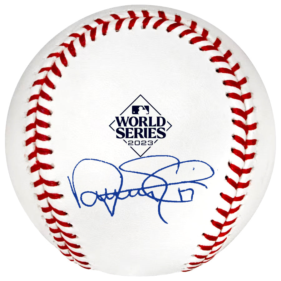 Nathan Eovaldi Texas Rangers Autographed Signed 2023 World Series Logo Ball (CX Auth)