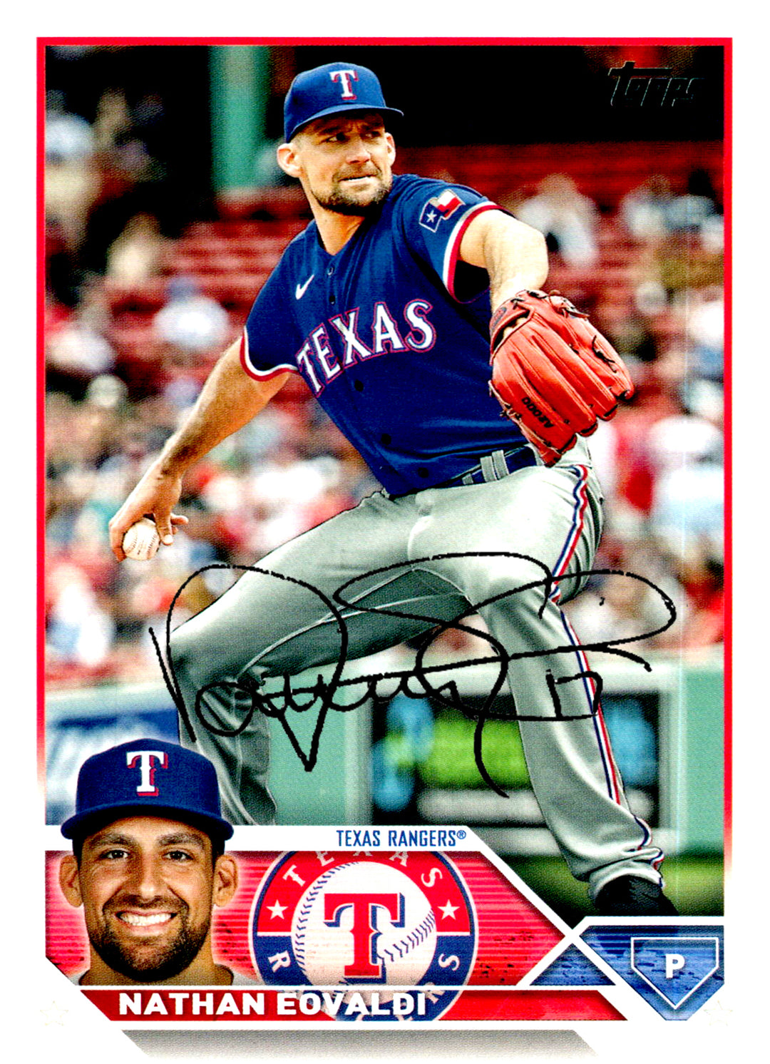 Nathan Eovaldi Texas Rangers Autograph Signing Send In Options