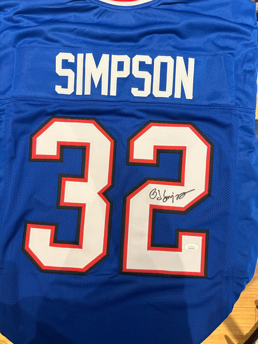 OJ Simpson signed custom Bills jersey