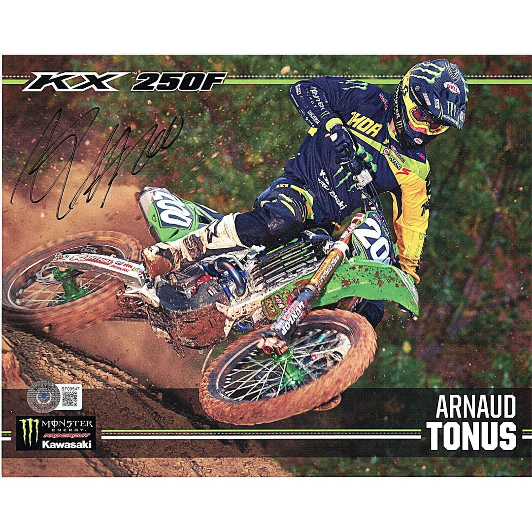 Arnaud Tonus Supercross Signed MotoX 8x10 Photo Beckett Authentic Autograph