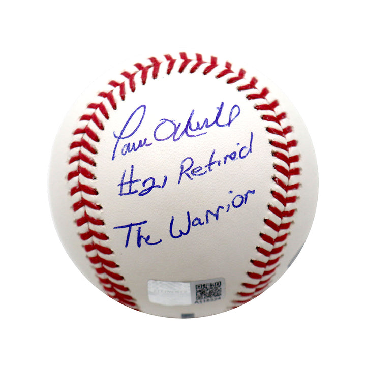 Paul O'Neill New York Yankees Autographed and Insc "The Warrior" and "#21 Retired" on Side Panel MLB Baseball (CX Auth)