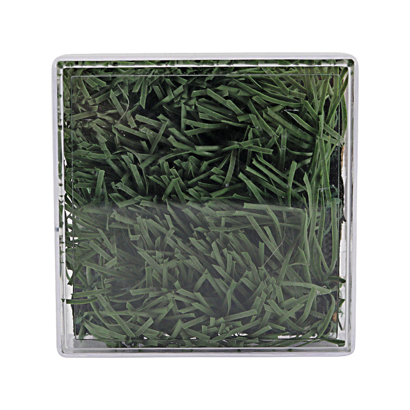 Ohio State University Game Used 2 3/4" Square of Green/White Ohio Stadium Main Field Turf (2014-2021) - in Acrylic Display Cube