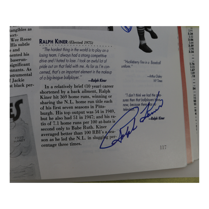 Mantle Williams Mays Autographed Signed National Baseball Hall of Fame and Museum 50th Anniversary 1989 Yearbook 23 Autos JSA LOA