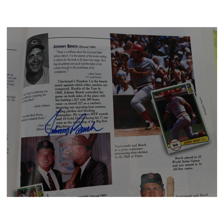 Mantle Williams Mays Autographed Signed National Baseball Hall of Fame and Museum 50th Anniversary 1989 Yearbook 23 Autos JSA LOA