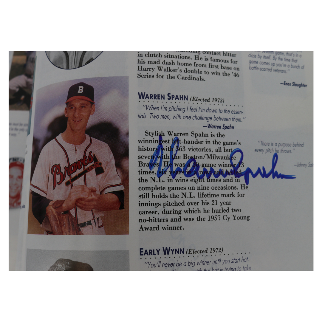 Mantle Williams Mays Autographed Signed National Baseball Hall of Fame and Museum 50th Anniversary 1989 Yearbook 23 Autos JSA LOA