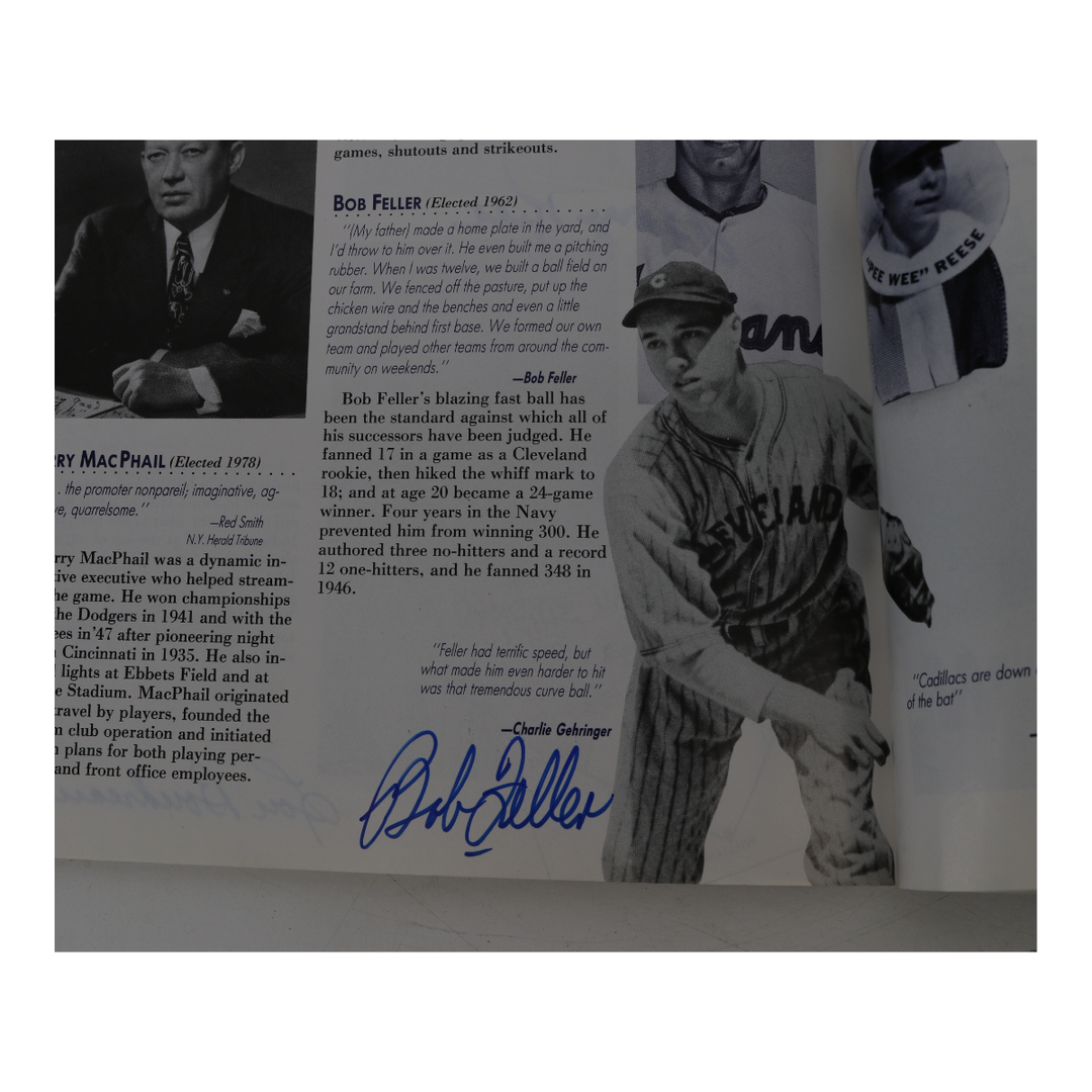 Mantle Williams Mays Autographed Signed National Baseball Hall of Fame and Museum 50th Anniversary 1989 Yearbook 23 Autos JSA LOA