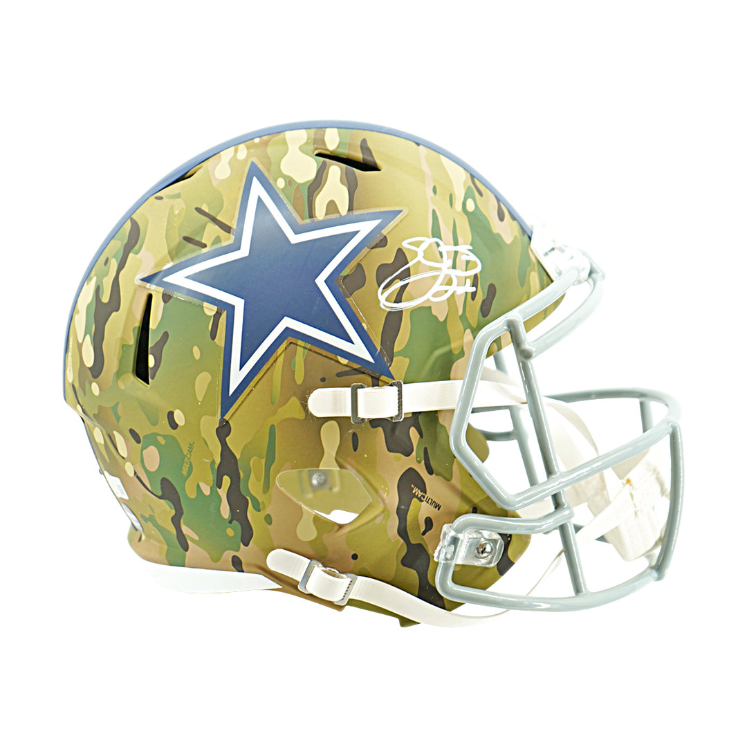 Drew Pearson Dallas Cowboys Autographed F/S Camo Speed Replica Helmet Beckett Holo