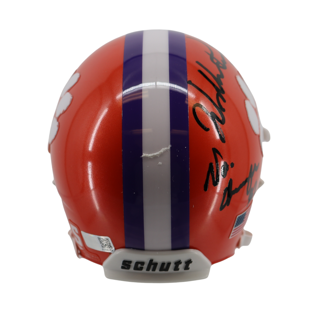 William Fridge Perry Clemson Tigers Autographed Signed Inscribed Mini Helmet 
