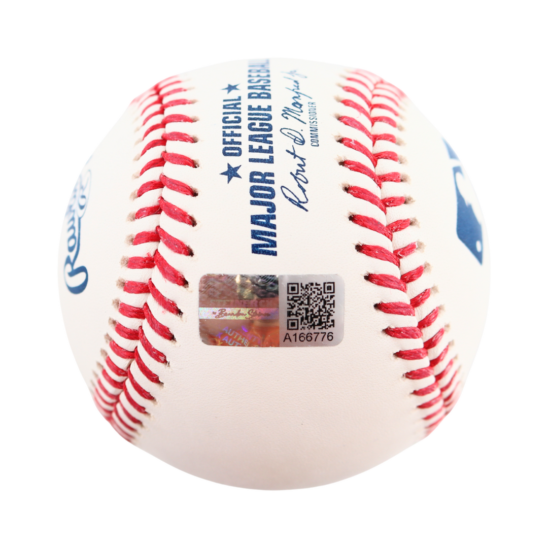 David Peterson New York Mets Autographed Signed Inscribed Go Mets OMLB Baseball (CX Auth)