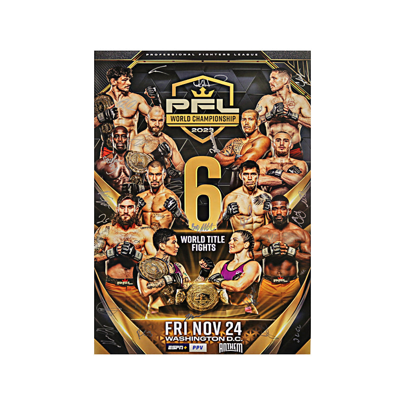 PFL 2023 Season Finals on 11/24/2023 Autographed Signed 24"x36" Event Poster (PFL LOA)