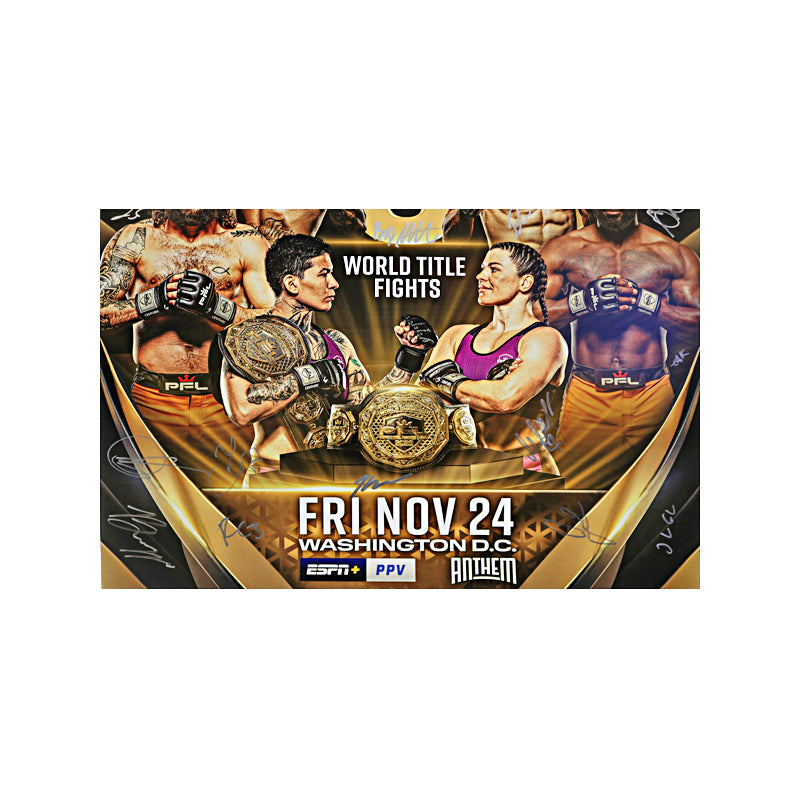 PFL 2023 Season Finals on 11/24/2023 Autographed Signed 24"x36" Event Poster (PFL LOA)