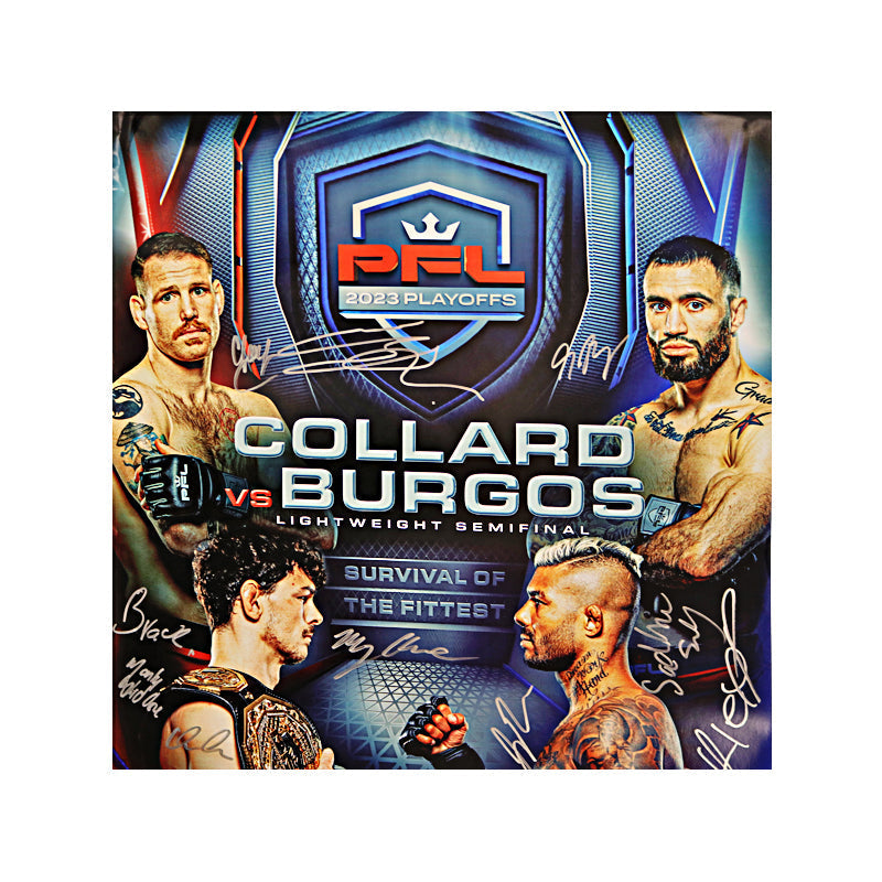PFL Autographed Event Poster from 2023 Playoffs PFL 9 Event on 8/23/2023: Collard vs Burgos