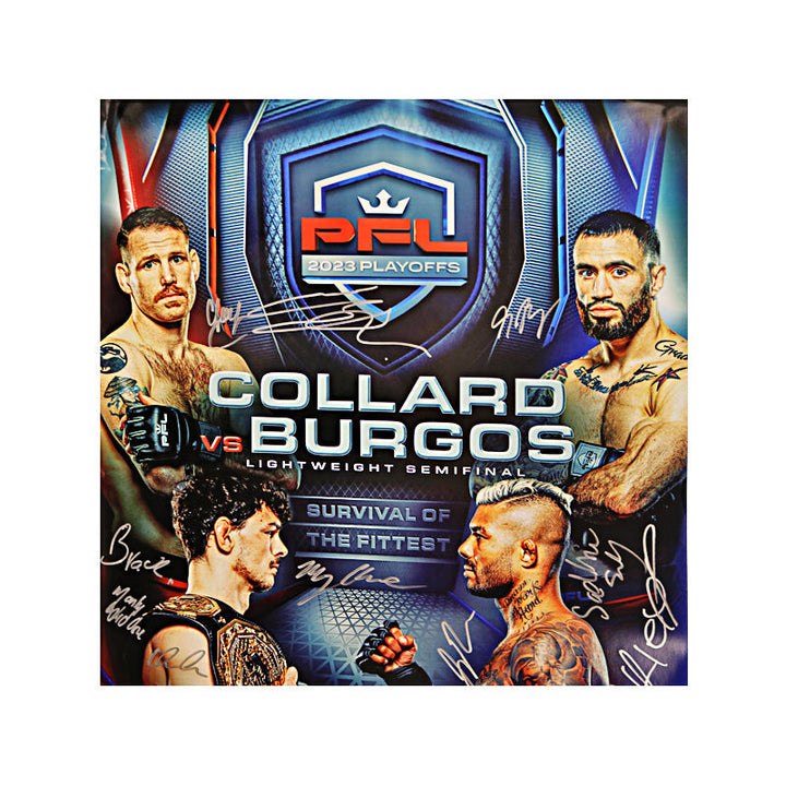 PFL Autographed Event Poster from 2023 Playoffs PFL 9 Event on 8/23/2023: Collard vs Burgos
