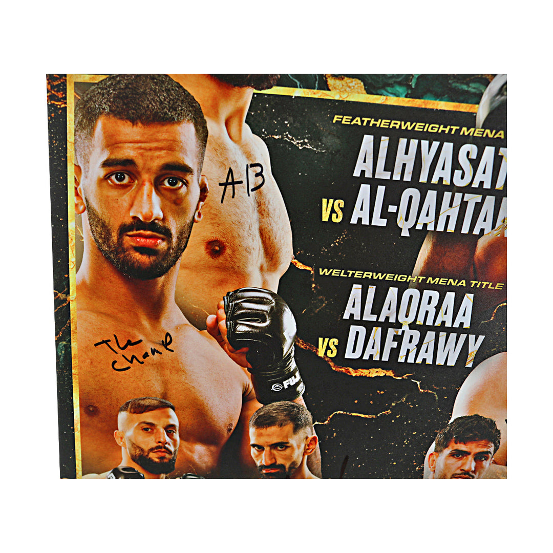 PFL Mena 2024 Season Championships Autographed 8 Finalist Signatures 15 x 23 1/2 Event Poster (PFL LOA)
