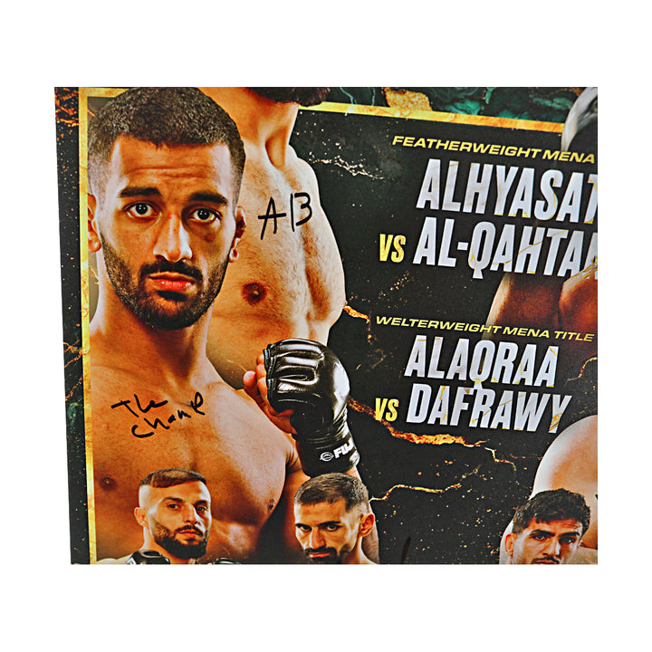 PFL Mena 2024 Season Championships Autographed 8 Finalist Signatures 15 x 23 1/2 Event Poster (PFL LOA)