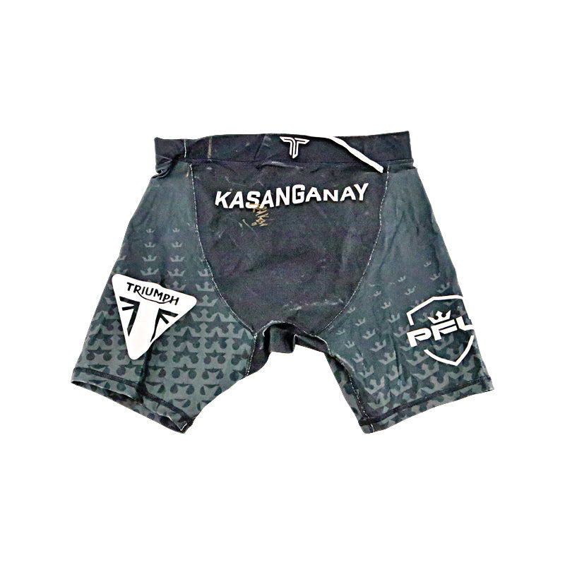 Impa Kasanganay PFL Autographed Signed 2024 PFL 8 Playoffs Fight Worn Shorts (PFL LOA)