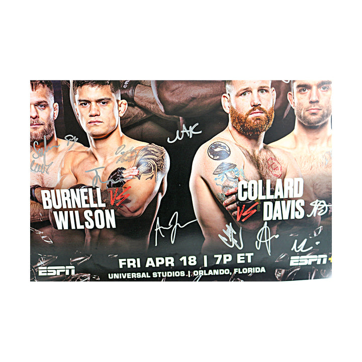 PFL World Tournament 3 - Orlando 4/18/25 Multi Autographed Signed 24"x36" Event Poster  (PFL LOA)
