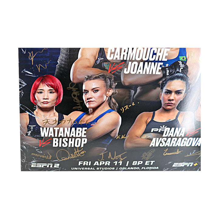 PFL World Tournament 2 - Orlando 4/11/25 Multi Autographed Signed 24"x36" Event Poster  (PFL LOA)