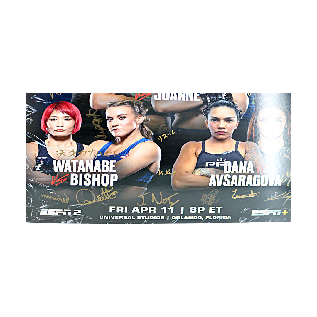 PFL World Tournament 2 - Orlando 4/11/25 Multi Autographed Signed 24"x36" Event Poster  (PFL LOA)