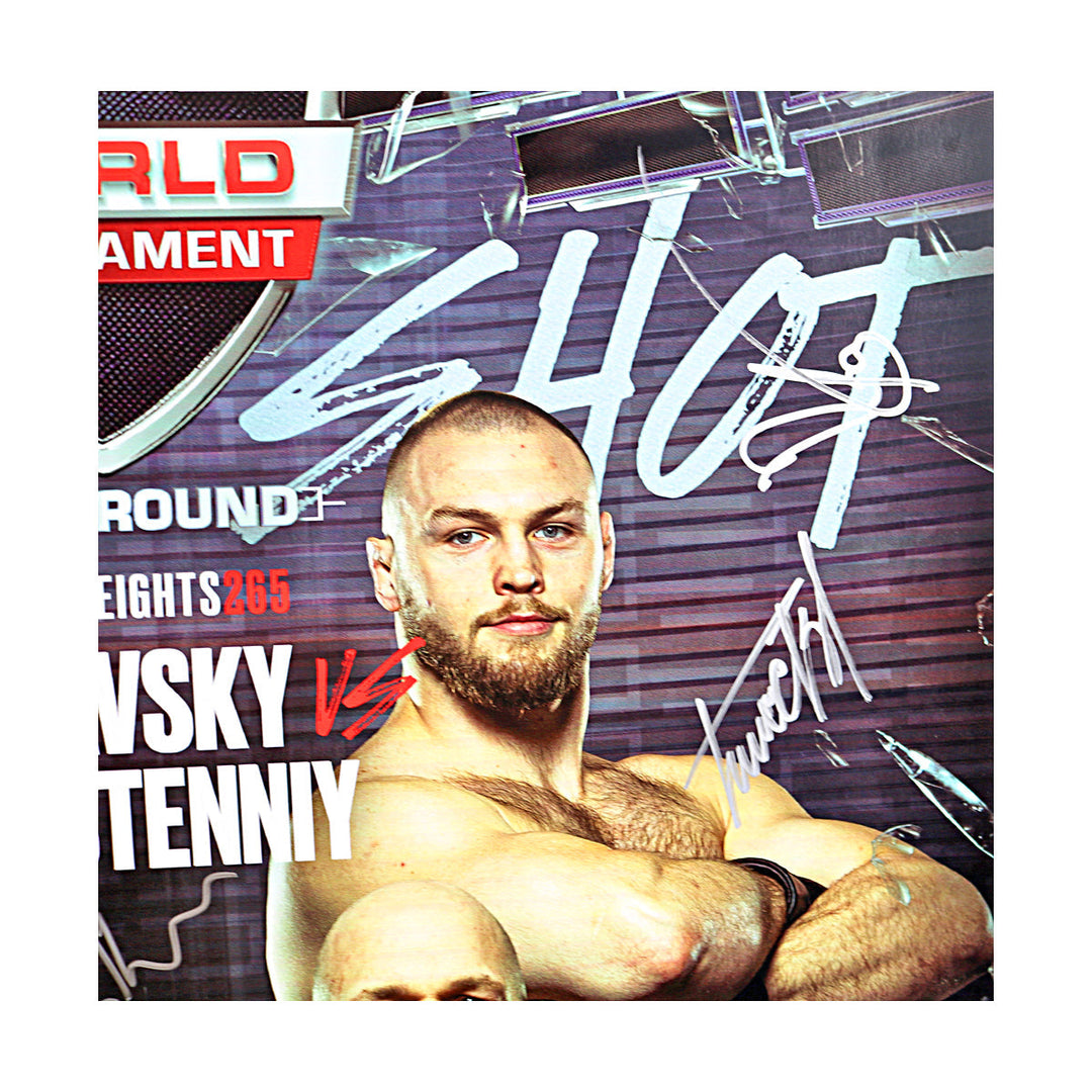 PFL World Tournament 4 - Orlando 5/1/25 Multi Autographed Signed 24"x36" Event Poster  (PFL LOA)