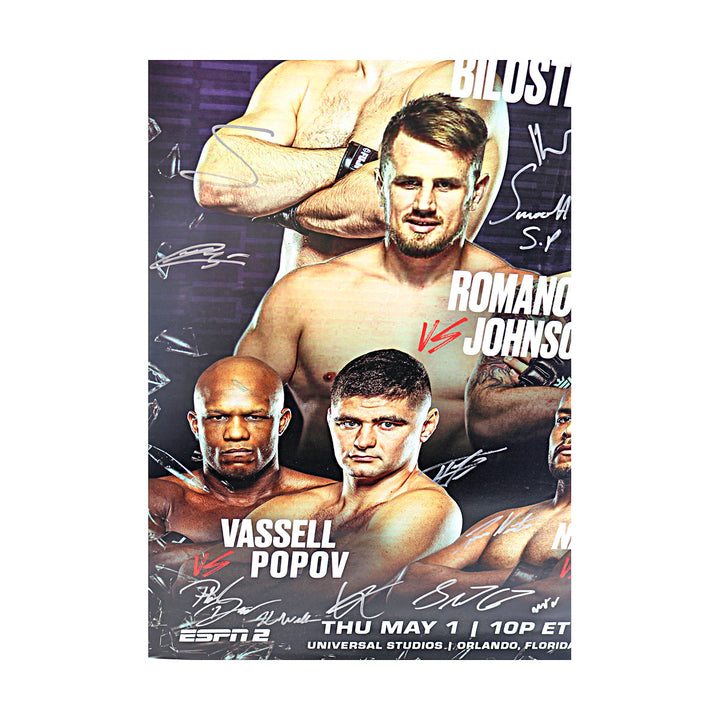 PFL World Tournament 4 - Orlando 5/1/25 Multi Autographed Signed 24"x36" Event Poster  (PFL LOA)
