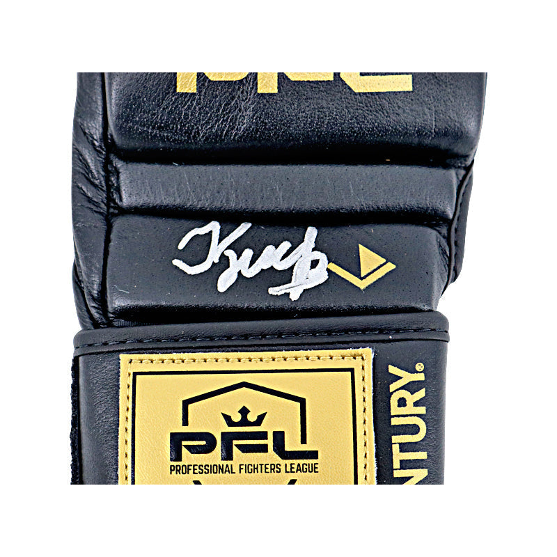 Khurshed Kakhorov Autographed Authentic PFL Model Black and Gold Fight Glove (PFL LOA)