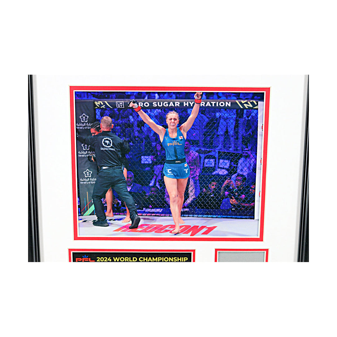 Dakota Ditcheva PFL 2024 World Championship Fight Used Canvas Framed Collage