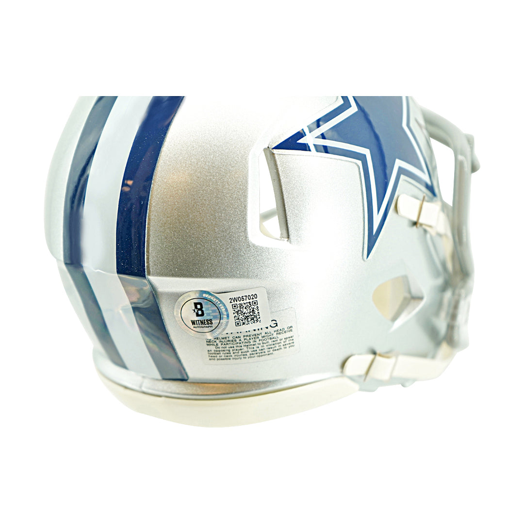 Dak Prescott Dallas Cowboys Autographed Riddell Mini Helmet Beckett Holo Only