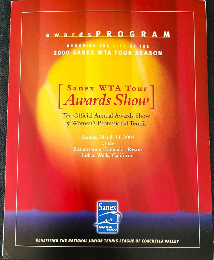 Paul Sorvino Legendary Actor (Goodfellas Movie) Signed 2000 Sanex WTA Tour Awards Show Four (40 Page Program (Beckett)