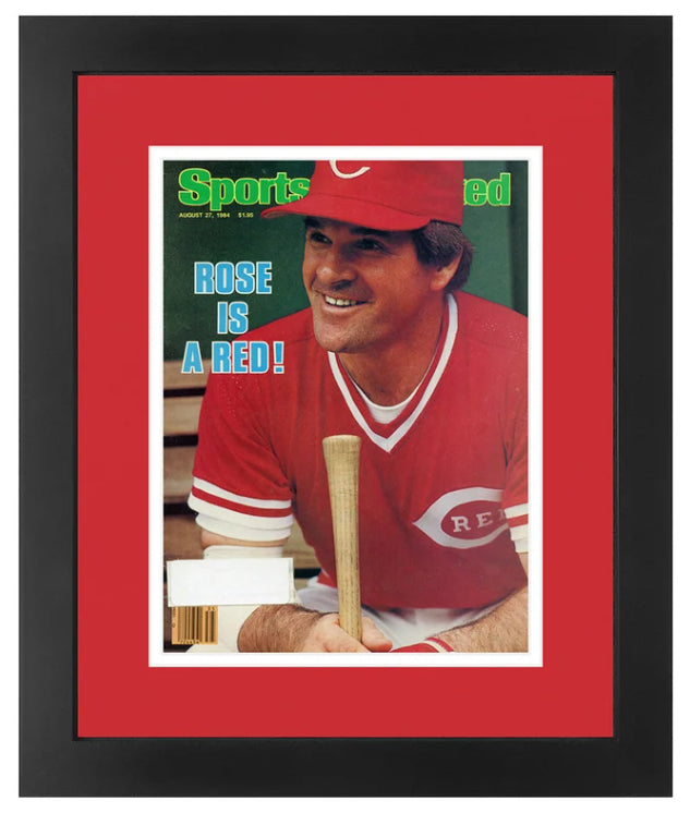 Pete Rose Cincinnati Reds Vintage Sports Illustrated Magazine August 27,1984 Original Issue Professionally Matted and Framed 14.25 x 17