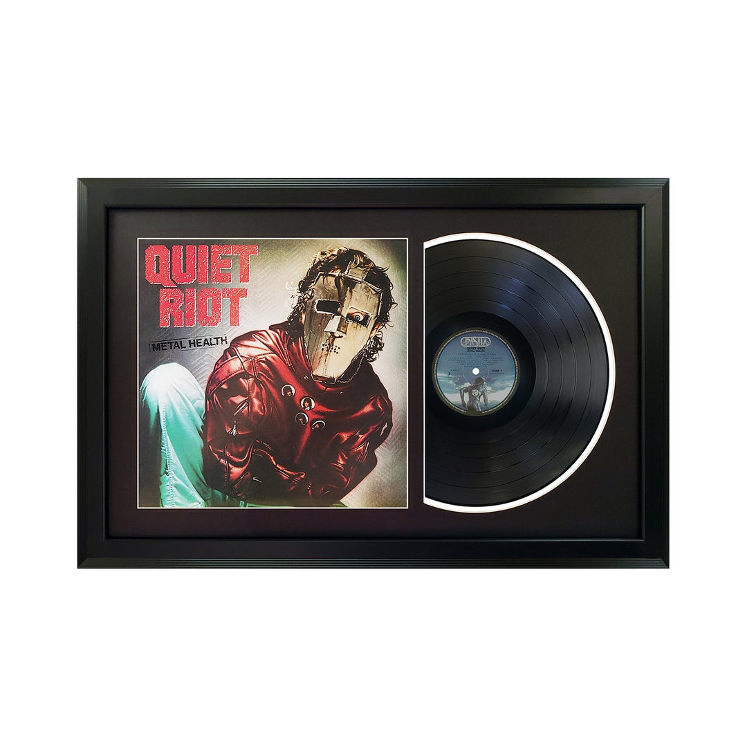 Quiet Riot Metal Health Genuine Vinyl Record & Cover Professionally Framed 17.5x 26.5� Wall Display with a Black Mat