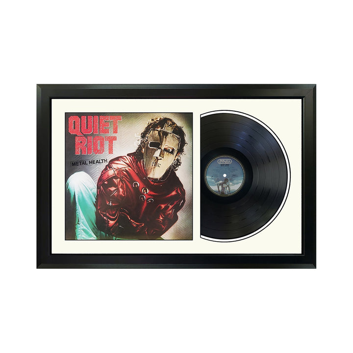 Quiet Riot Metal Health Genuine Vinyl Record & Cover Professionally Framed Wall Display with a White Mat