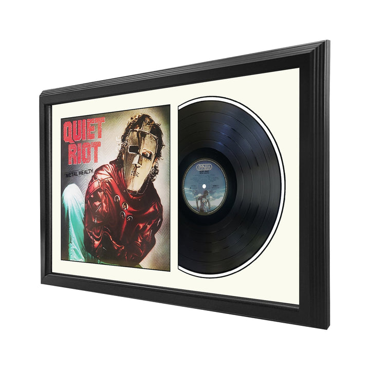 Quiet Riot Metal Health Genuine Vinyl Record & Cover Professionally Framed Wall Display with a White Mat