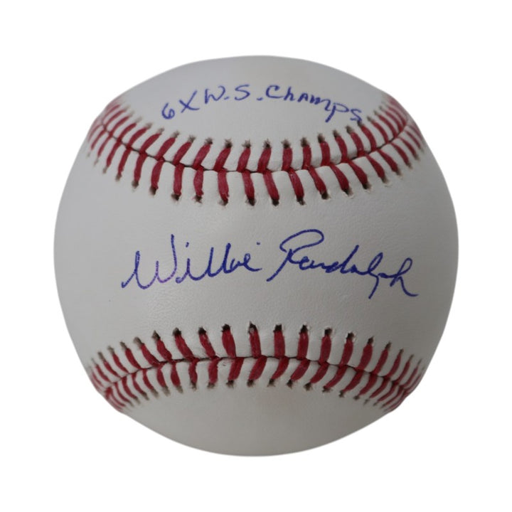 Willie Randolph New York Yankees Autographed Inscribed 6x WS Champs MLB Baseball CX Auth