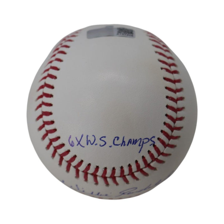 Willie Randolph New York Yankees Autographed Inscribed 6x WS Champs MLB Baseball CX Auth