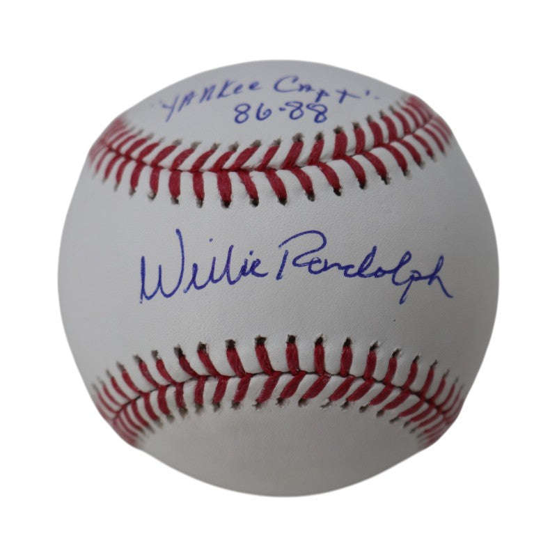 Willie Randolph New York Yankees Autographed Inscribed Yankee Capt 86-88 MLB Baseball CX Auth