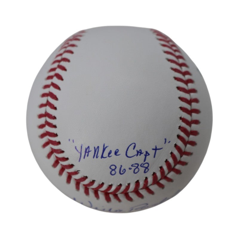 Willie Randolph New York Yankees Autographed Inscribed Yankee Capt 86-88 MLB Baseball CX Auth